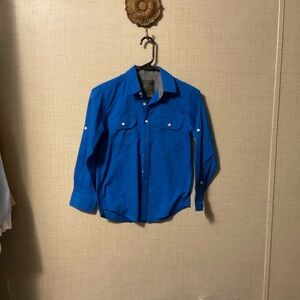 Kids Blue Button Down Shirt